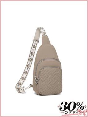 RFID Blocking Anti Theft Crossbody Sling Bag Quilted Nylon Travel Purse